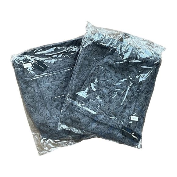 WOMENS GRAY LIGHT WEIGHT KNITTED BEANIE & INFINITY SCARF SET - SZ: OS - Picture 5 of 5